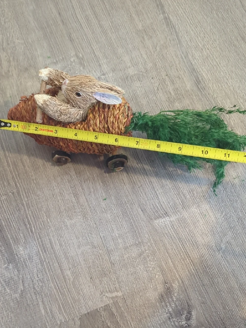 Pier 1 Handcrafted Bunny In Carrot Car Collectable